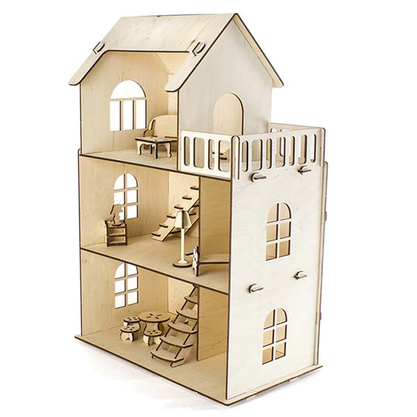 Кукольный дом Woody Кукольный домик с мебелью - фото 1 - id-p170655667