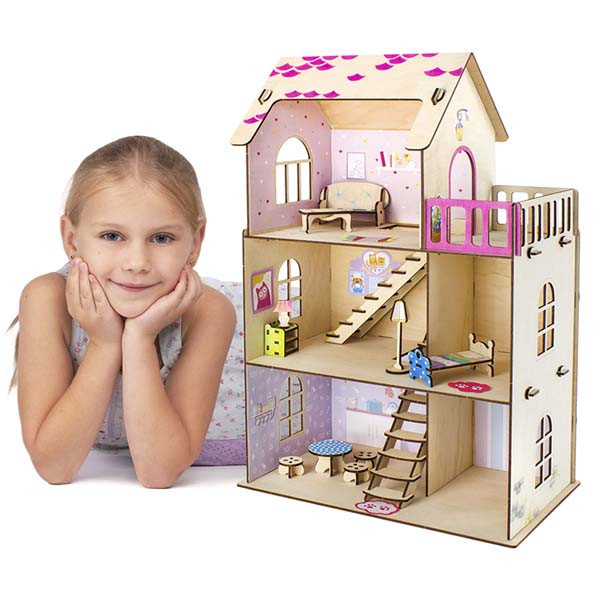 Кукольный дом Woody Кукольный домик с мебелью - фото 2 - id-p170655667
