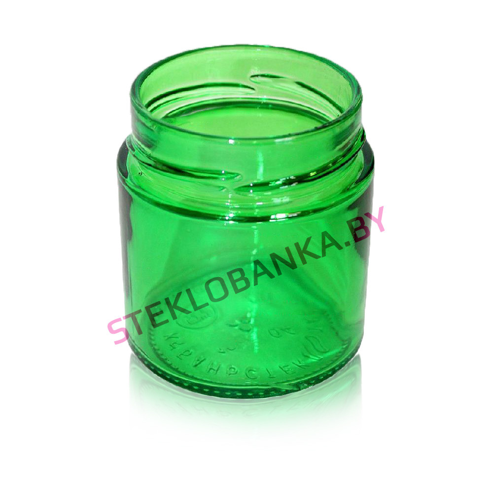 Стеклянная банка 200 мл 0,200  ТВИСТ (66) Deep зеленая (стеклобанка)