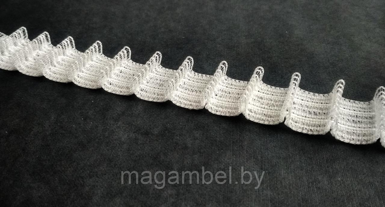 Лента велкро мягкая со складкой "карандаш" 2.5 см.(сборка 1:2)