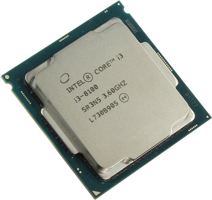 CPU Intel Core i3-8100 3.6 GHz/4core/SVGA UHD Graphics 630/ 6Mb/65W/8 GT/s LGA1151