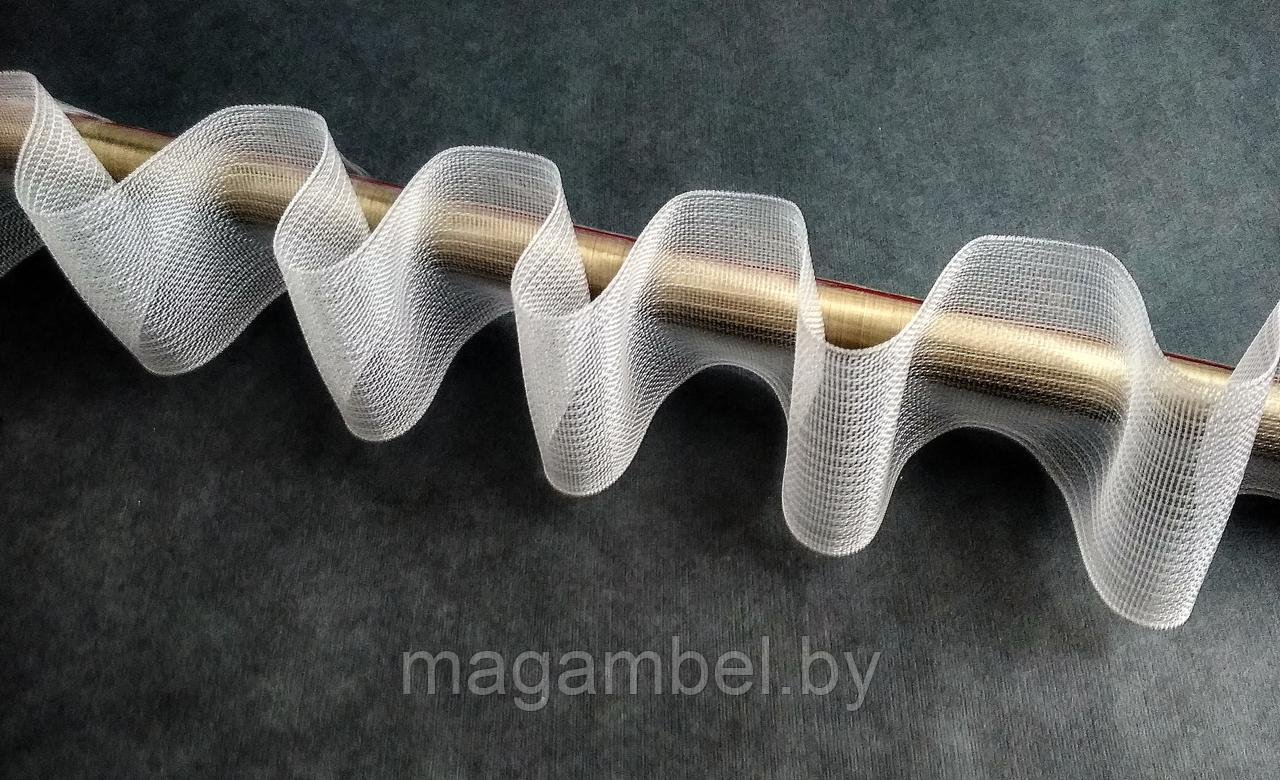 Узкая прозрачная лента для штор и гардин на трубу 5 см