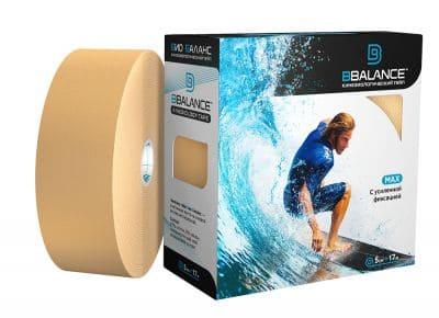 Кинезио тейп усиленный, 5см*17м, BBTape MAX, бежевый