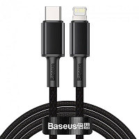 Кабель Baseus CATLGD-01 High Density Braided Fast Charging Data Cable Type-C to Lightning PD 20W 1m черный