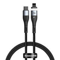 Кабель Baseus CATLXC-01 Zinc Magnetic Safe Fast Charging Data Cable Type-C to Lightning 20W магнитный 1m