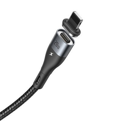 Кабель Baseus CATLXC-01 Zinc Magnetic Safe Fast Charging Data Cable Type-C to Lightning 20W магнитный 1m - фото 3 - id-p170729427