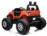 Детский электромобиль RiverToys Ford Ranger Monster Truck 4WD DK-MT550 (оранжевый) глянец лицензия, фото 3