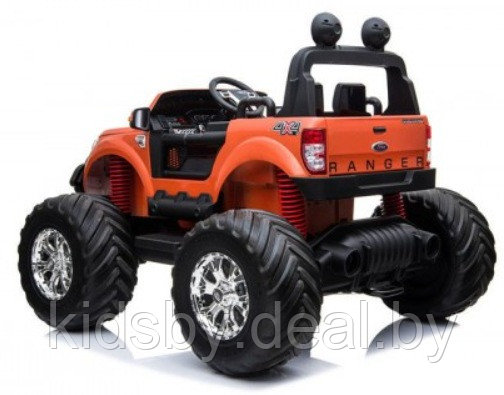 Детский электромобиль RiverToys Ford Ranger Monster Truck 4WD DK-MT550 (оранжевый) глянец лицензия - фото 3 - id-p170738702