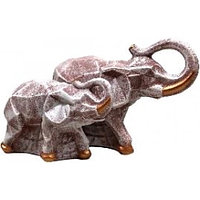 Копилка-оригами "Пара слонов", коричневый камень разм.см. 172414 арт.ККЮ-10026