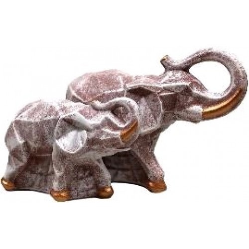 Копилка-оригами "Пара слонов", коричневый камень разм.см. 172414 арт.ККЮ-10026 - фото 1 - id-p170743525