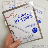 Маска носочки для ног с сухой эссенцией Dry Essence Foot Pack Petitfee - 1 пара, 30ml    Original Korea