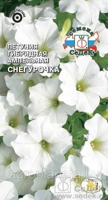 Петуния СНЕГУРОЧКА F1 (ампельная), 10шт