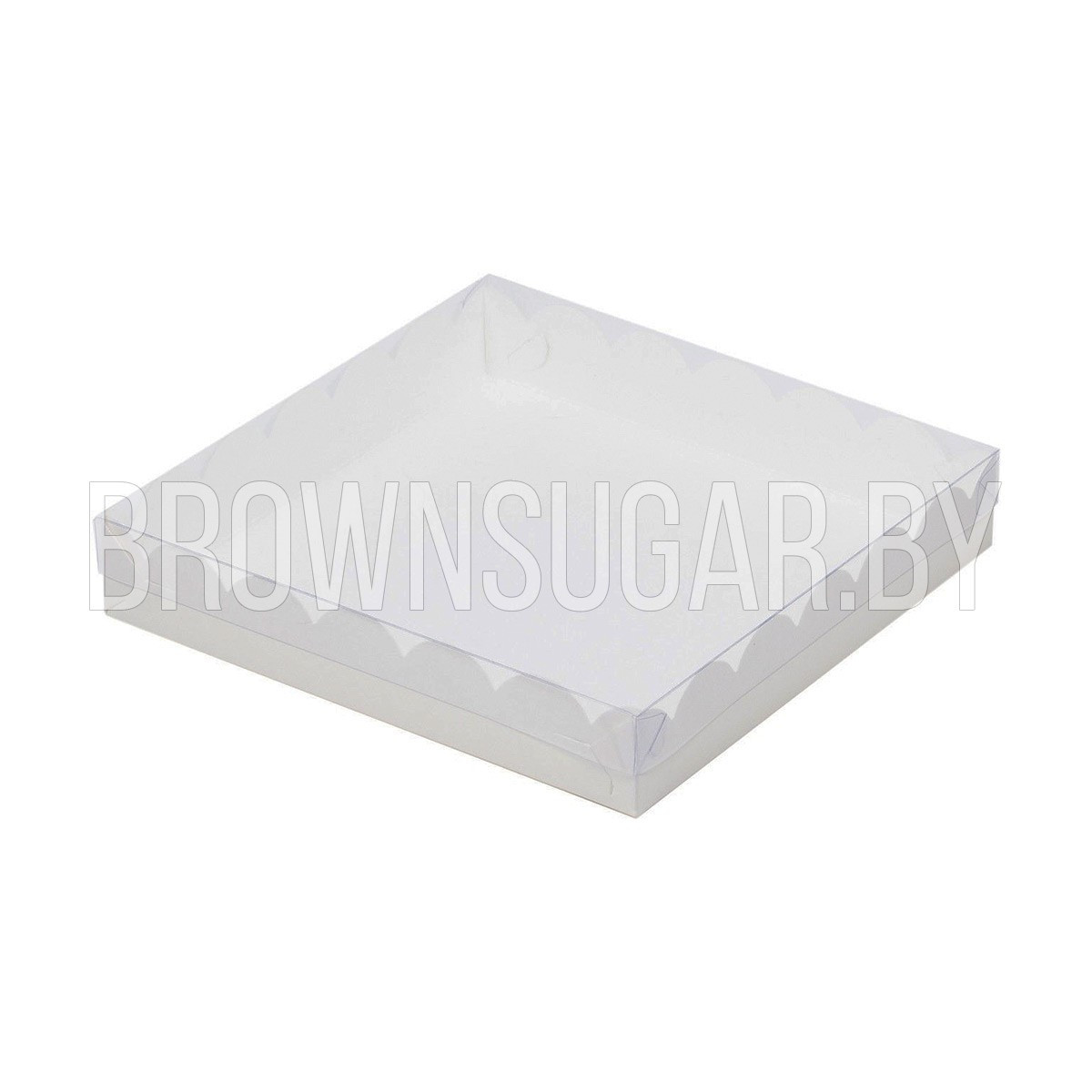 Коробка для печенья с прозрачной крышкой (Россия, 155х155х35 мм) 080410 - фото 1 - id-p111496442
