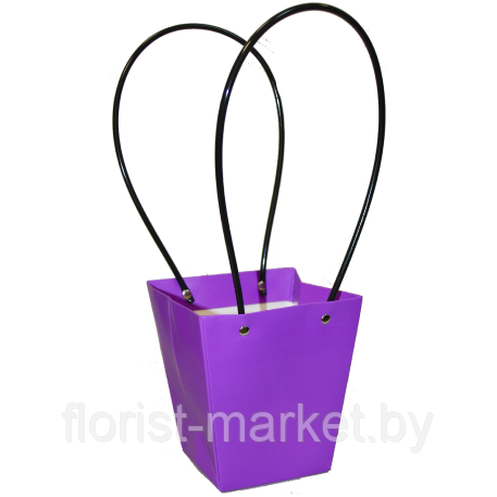 Пакет для цветов "Мастхэв" размер M (13,5х9,5х15 см), фиолетовый