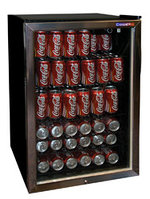 Шкаф холодильный со стеклом COOLEQ TBC-145 черный