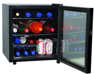 Шкаф холодильный со стеклом COOLEQ TBC-46 черный - фото 1 - id-p170833135