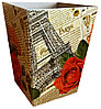 Коробка цветочная "Газета",  17,5*12,5*22 см