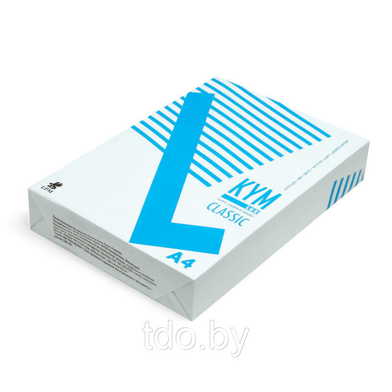 Офисная бумага KYM Lux Classic. ф.А4 (21x29,7), цвет белый. 80 г/кв.м.. 500 листов Класс "С"
