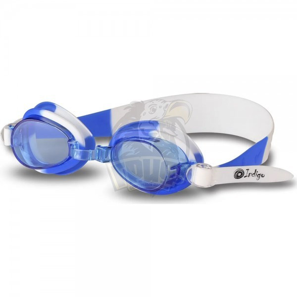 Очки для плавания детские Indigo (белый/синий) (арт. 723G-WH-BL)