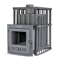 Чугунная Банная Печь Гефест ЗК в сетке-30 (М)