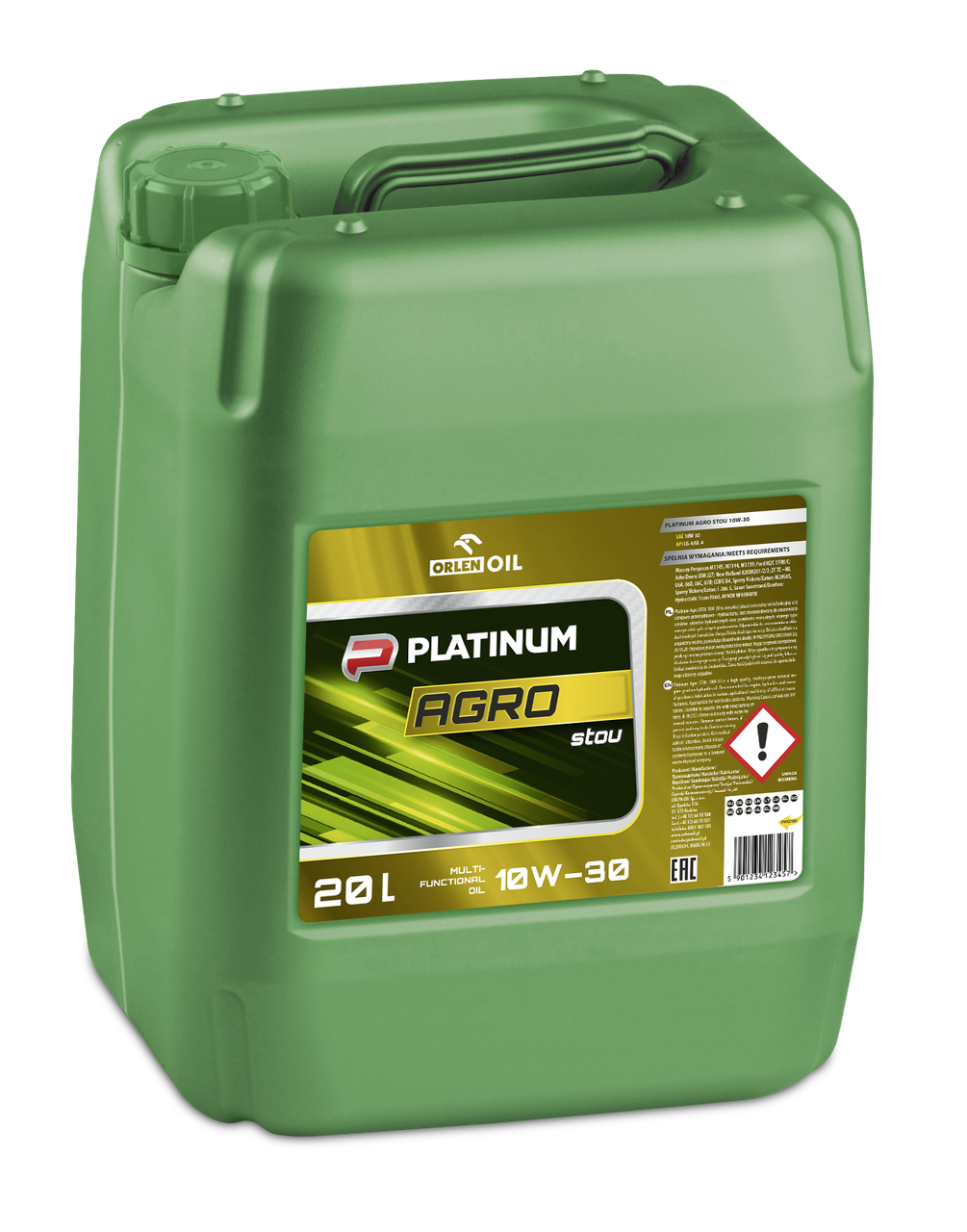 Моторное масло PLATINUM AGRO STOU 10W-30 канистра 20 л