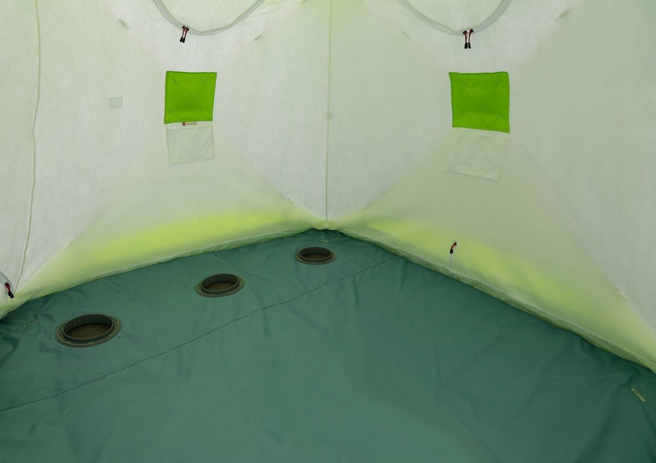 Зимняя палатка Лотос Куб 3 Классик ЭКО (Салатовый) - фото 9 - id-p170876816