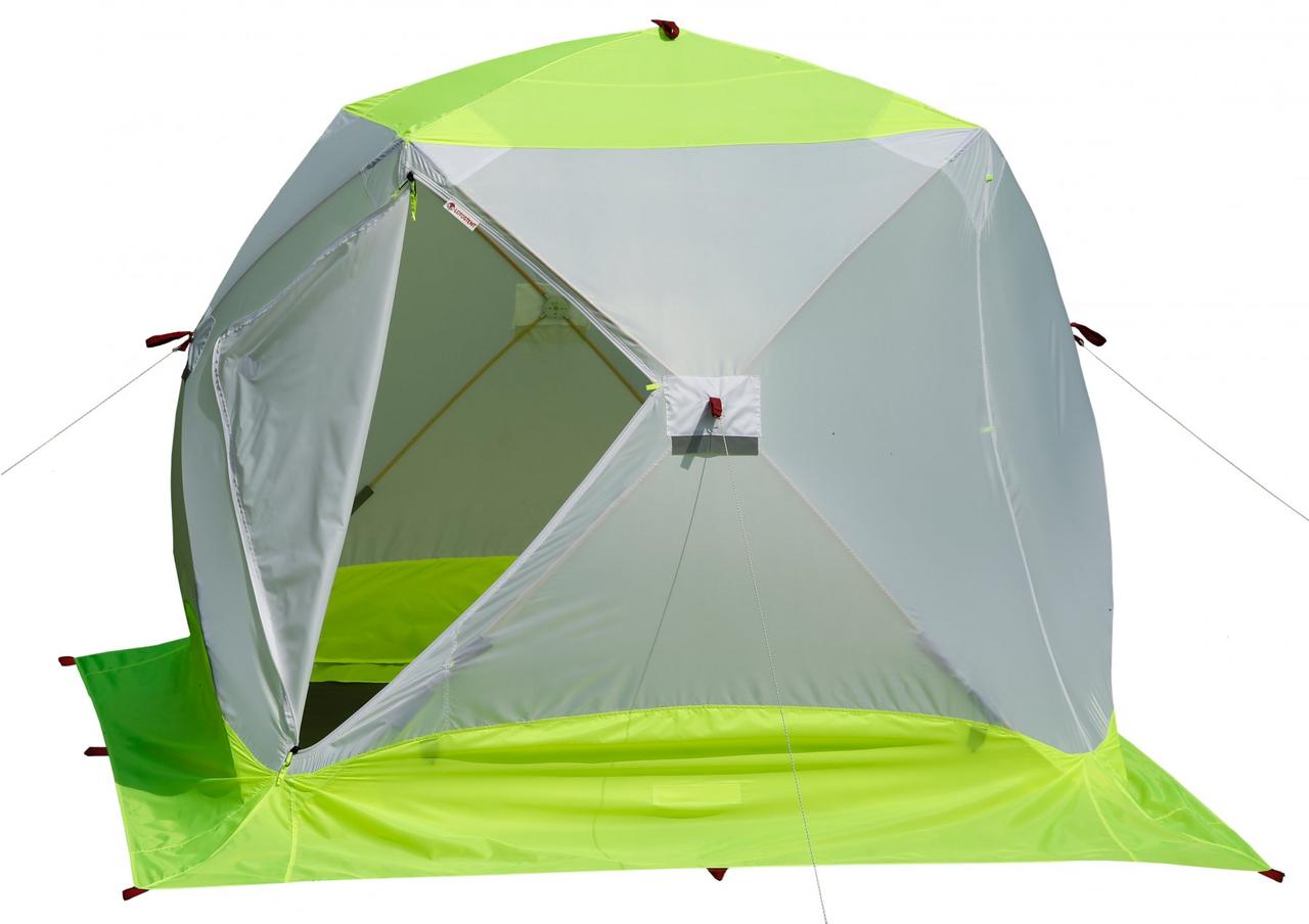 Зимняя палатка Лотос Куб 3 Классик ЭКО (Салатовый) - фото 3 - id-p170876816