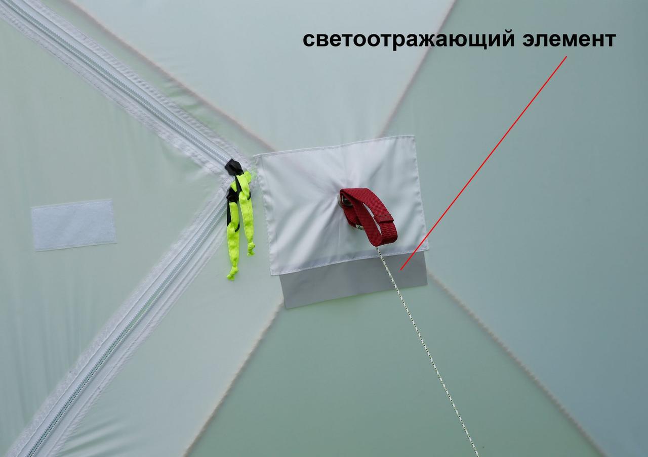 Зимняя палатка Лотос Куб 3 Классик ЭКО (Салатовый) - фото 8 - id-p170876816