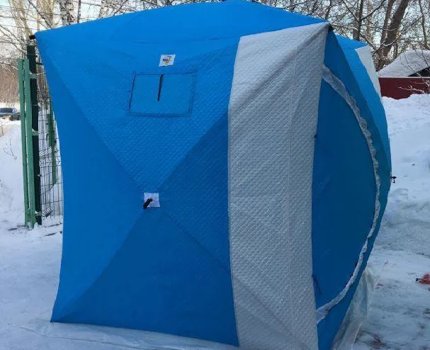 Зимняя палатка куб для рыбалки утеплённая "Bazizfish" 180*180*205 см , арт. 1621 (УТЕПЛЕННАЯ), фото 1