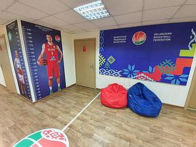 Оформление фойе Белорусской федерации баскетбола 3