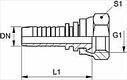 Фитинг DKR (BSP) DN 6 1/2" (прямой 0°, угловой 45°, угловой 90°), фото 2