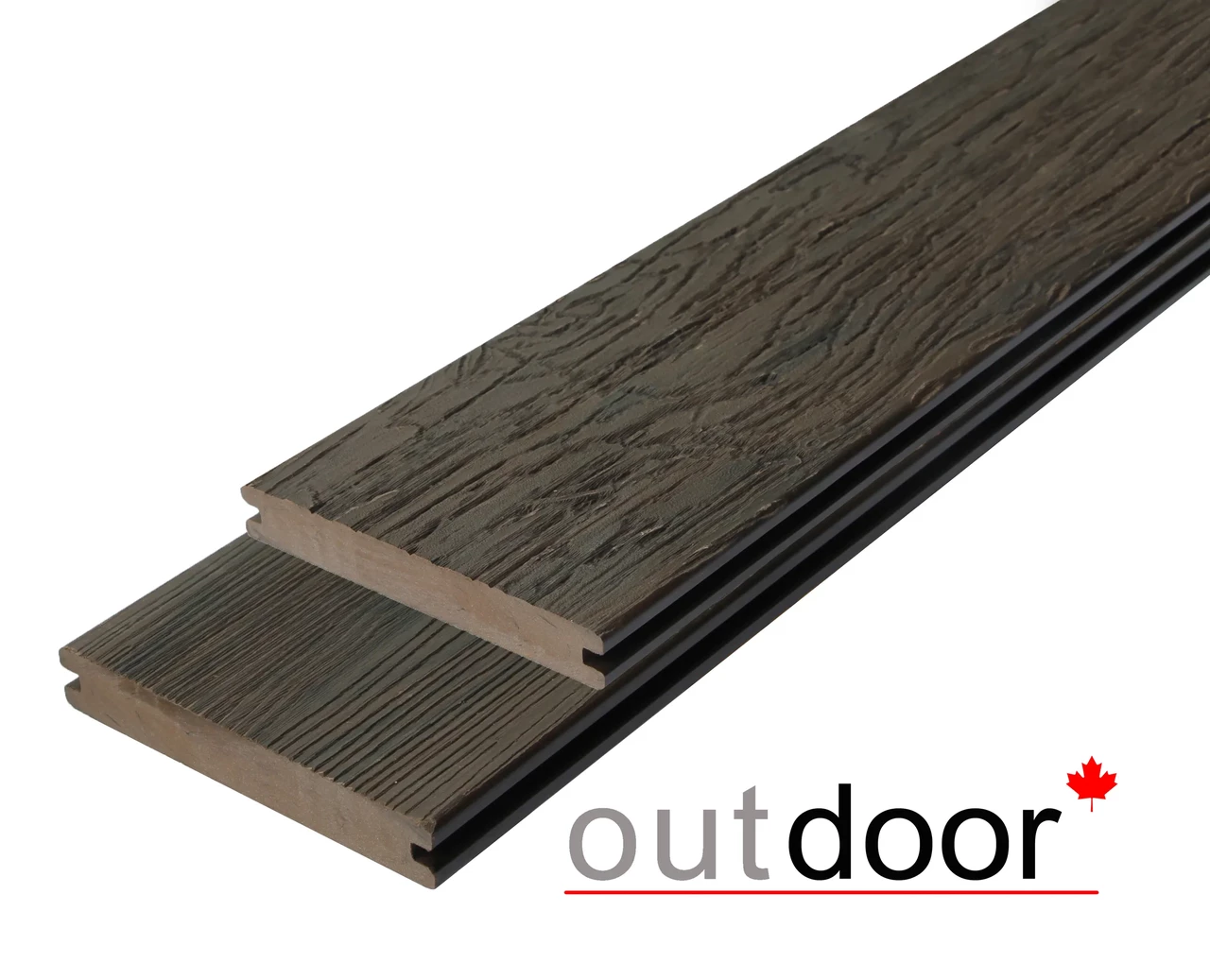 Террасная доска ДПК Outdoor 3D 140*21*2900 мм полнотелая STORM/OLD WOOD BROWN темно-коричневая микс - фото 1 - id-p170898294