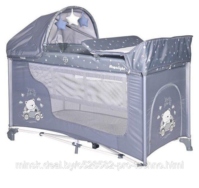 Манеж-кровать Lorelli Moonlight Rocker 2 (blue)
