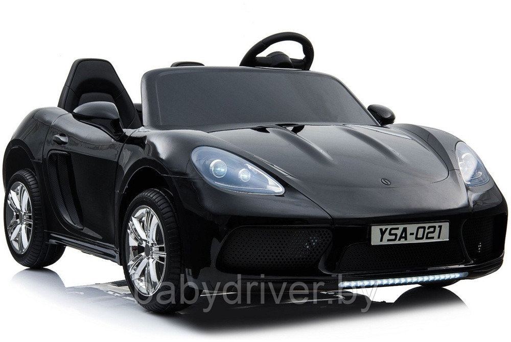 Детский электромобиль RiverToys Porsche Cayman T911TT (черный) двухместный