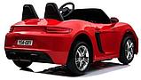 Детский электромобиль RiverToys Porsche Cayman T911TT (черный) двухместный, фото 4