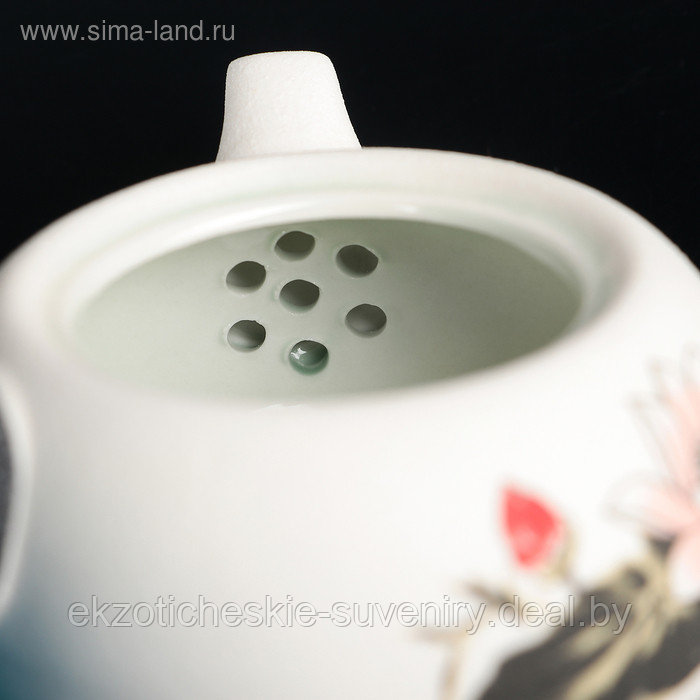 Набор для чайной церемонии «Нежный цветок», 7 предметов: чайник 180 мл, 6 чашек 70 мл - фото 3 - id-p170949743