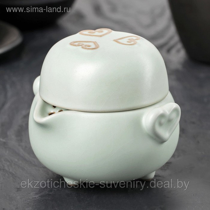 Набор для чайной церемонии «Тясицу», 2 предмета: чайник 10,5×10,5×9 см, чашка - фото 2 - id-p170955835