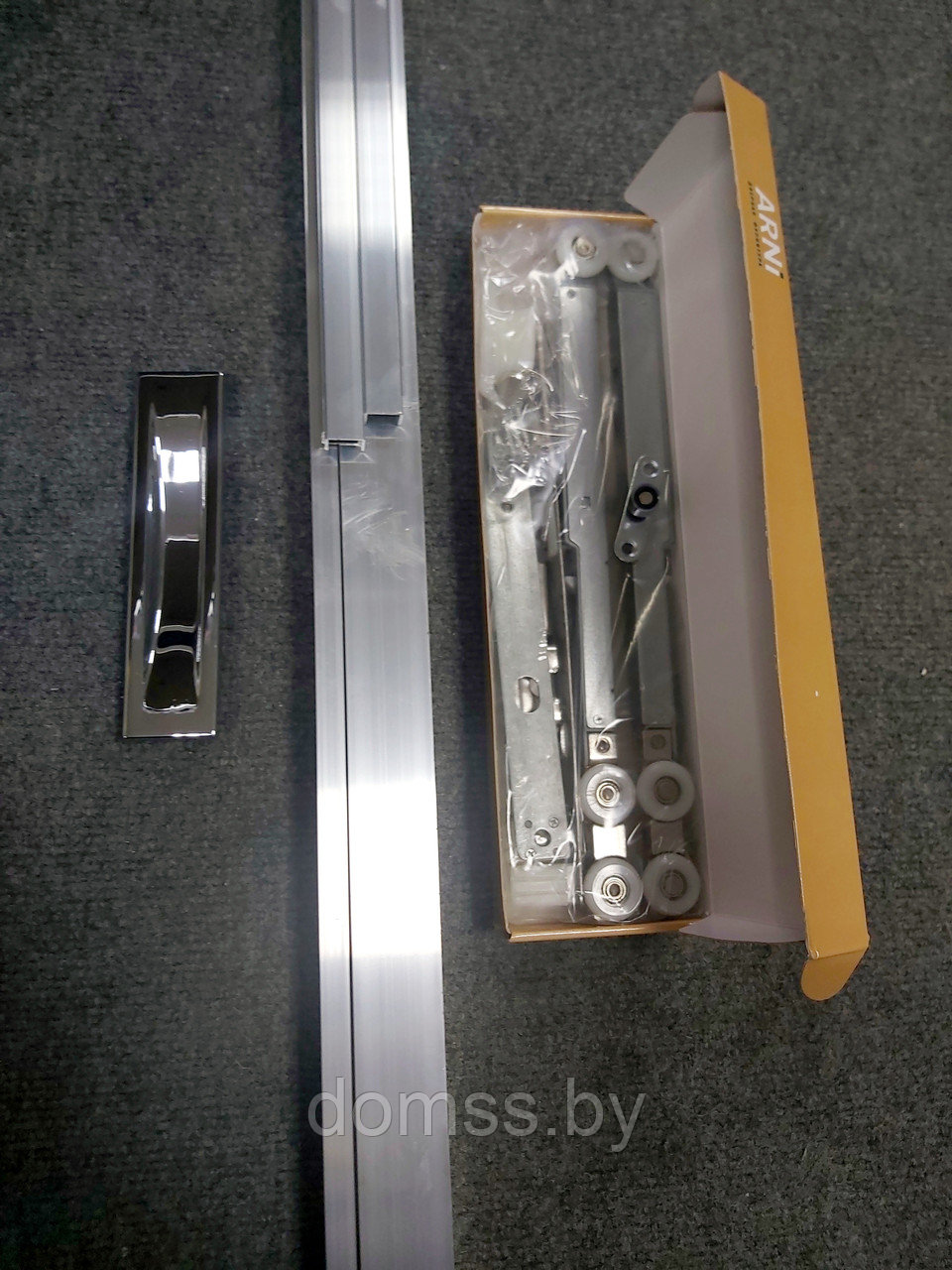 Фурнитура для раздвижных дверей с доводчиком М3037 на две двери - фото 2 - id-p99241185
