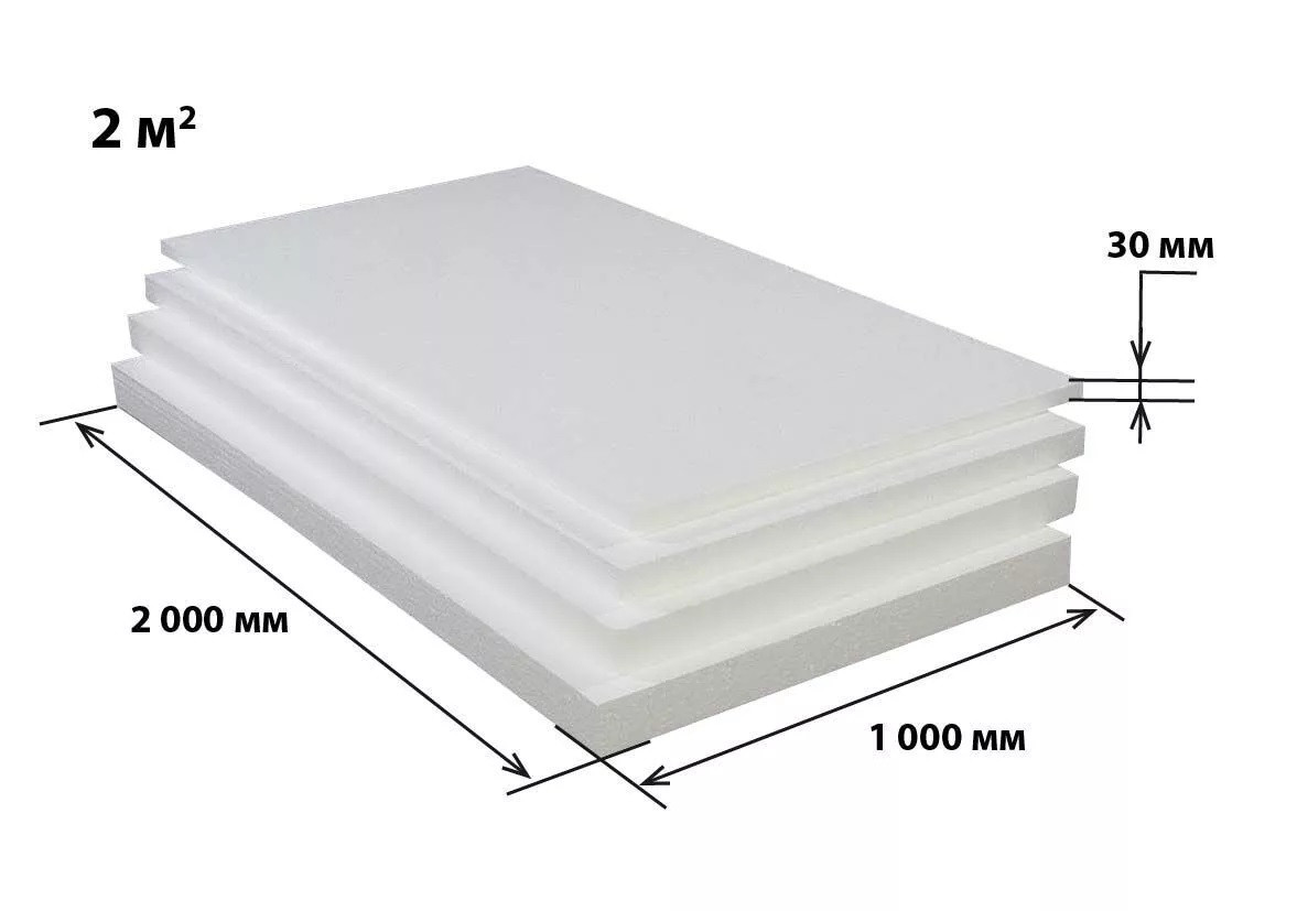 Пенопласт ФАСАД ППТ-30 1*2м используются для теплоизоляции стен, крыш, полов, перекрытий,при сооружении - фото 1 - id-p170959487