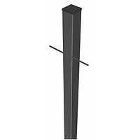 Столб профильный прогрунтованный 40*40мм для забора из сетки с металлической заглушкой 2м