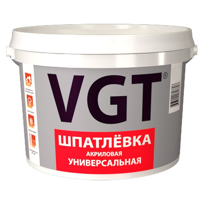 VGT Шпатлевка универсальная для наружных и внутренних работ 1кг - фото 1 - id-p170959663