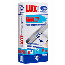 LUX MODERN Гипсовая шпатлевка белая применяется для высококачественной отделки стен и потолков внутри
