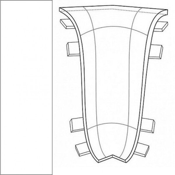 IDEAL К-55 Угол внутренний «Комфорт» 001 Белый - фото 1 - id-p170965186