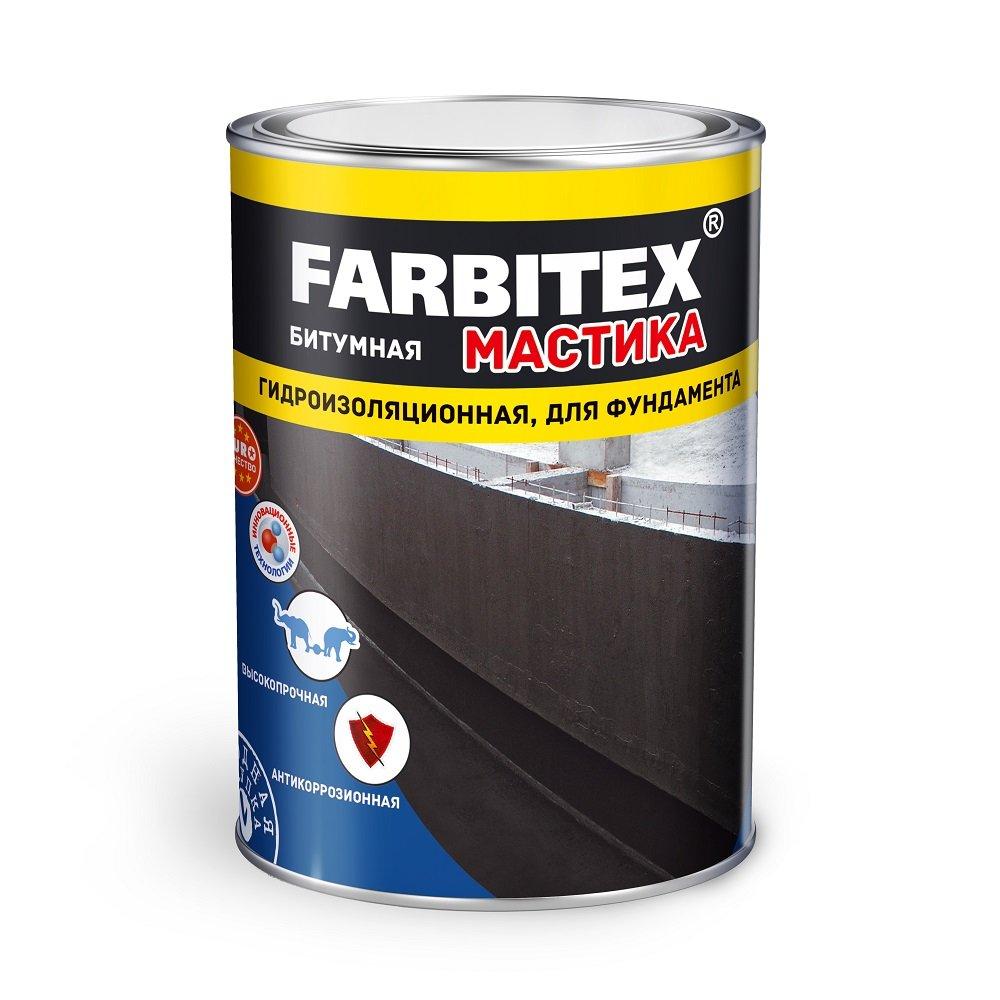 FARBITEX Мастика битумная гидроизоляционная предназначена для обмазочной гидроизоляции бетонных, - фото 1 - id-p170964253