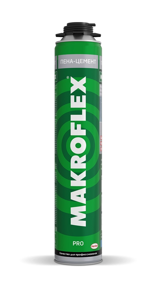 MAKROFLEX FOAM-CEMENT PRO Полиуретановая монтажная пена твердеющий под воздействием влаги сверхэффективный - фото 1 - id-p170964265