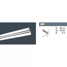 NMC Плинтус потолочный Decoplintus MF 35*30мм Белый 2м