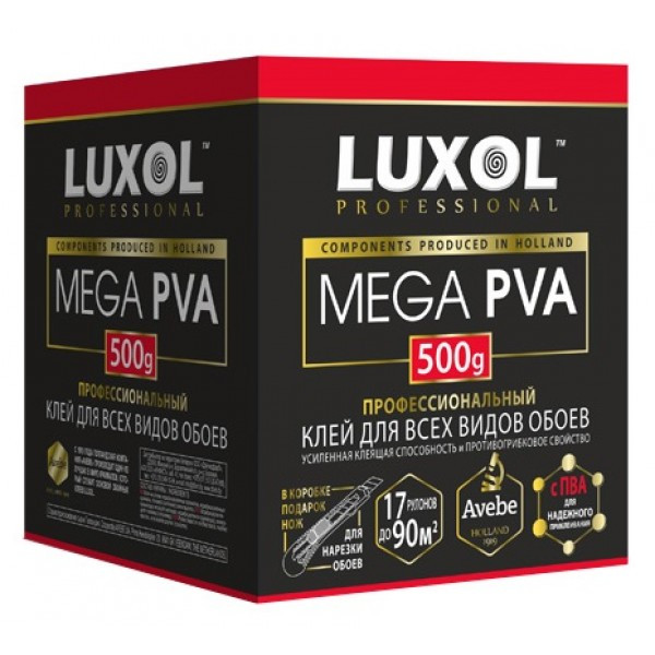LUXOL MEGA PVA Клей обойный Professional 500гр - фото 1 - id-p170965603