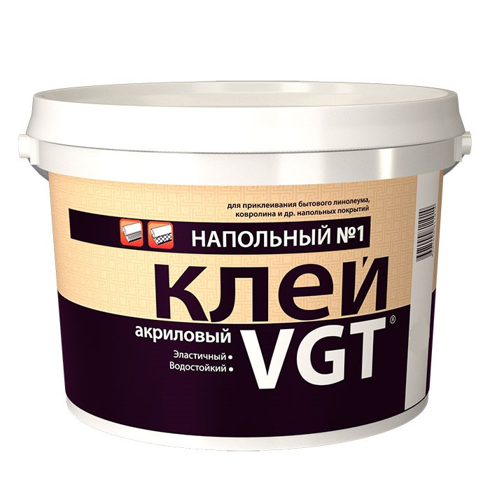 VGT Клей напольный № 1 "ЭКОНОМ" для наклеивания бытового линолеума и ковролина 3кг - фото 1 - id-p170965643