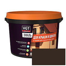 VGT Эмаль для крыши и цоколя полуглянцевая Тёмно-коричневая 10кг