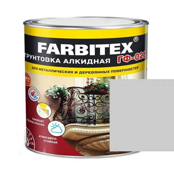 FARBITEX Грунтовка ГФ-021 Серый 1,8кг - фото 1 - id-p170964535